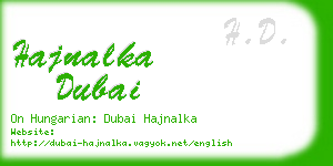 hajnalka dubai business card